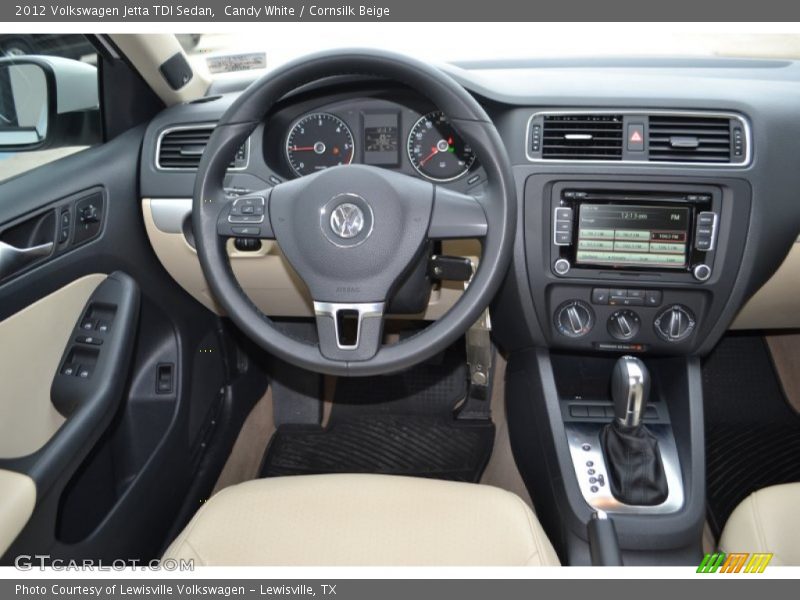 Candy White / Cornsilk Beige 2012 Volkswagen Jetta TDI Sedan