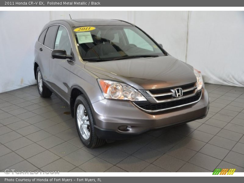 Polished Metal Metallic / Black 2011 Honda CR-V EX