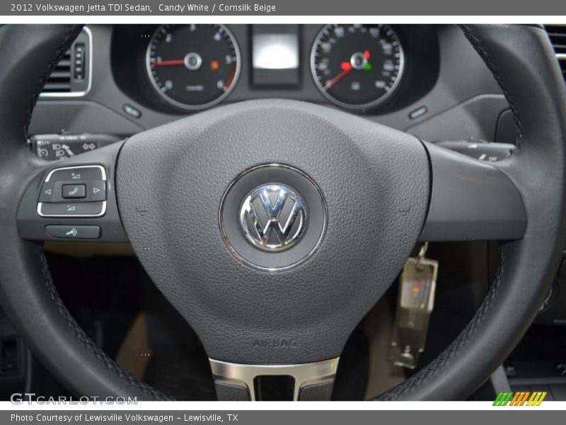 Candy White / Cornsilk Beige 2012 Volkswagen Jetta TDI Sedan