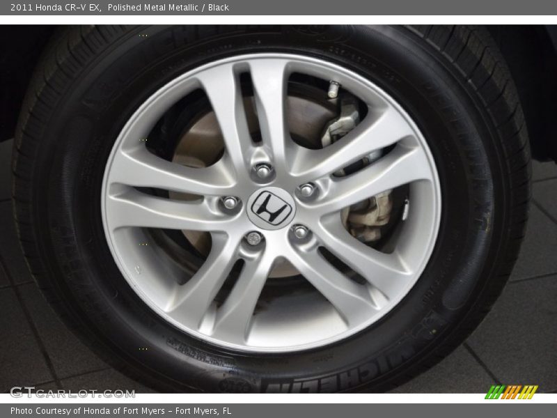 Polished Metal Metallic / Black 2011 Honda CR-V EX
