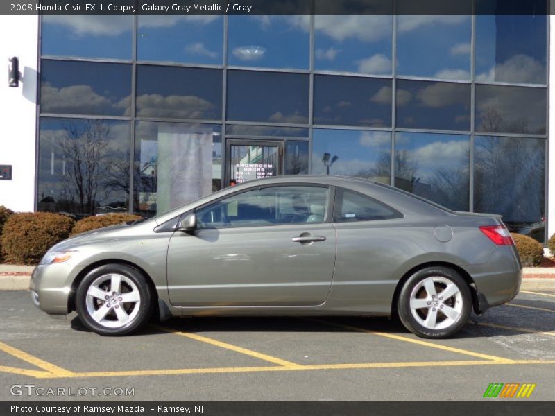 Galaxy Gray Metallic / Gray 2008 Honda Civic EX-L Coupe