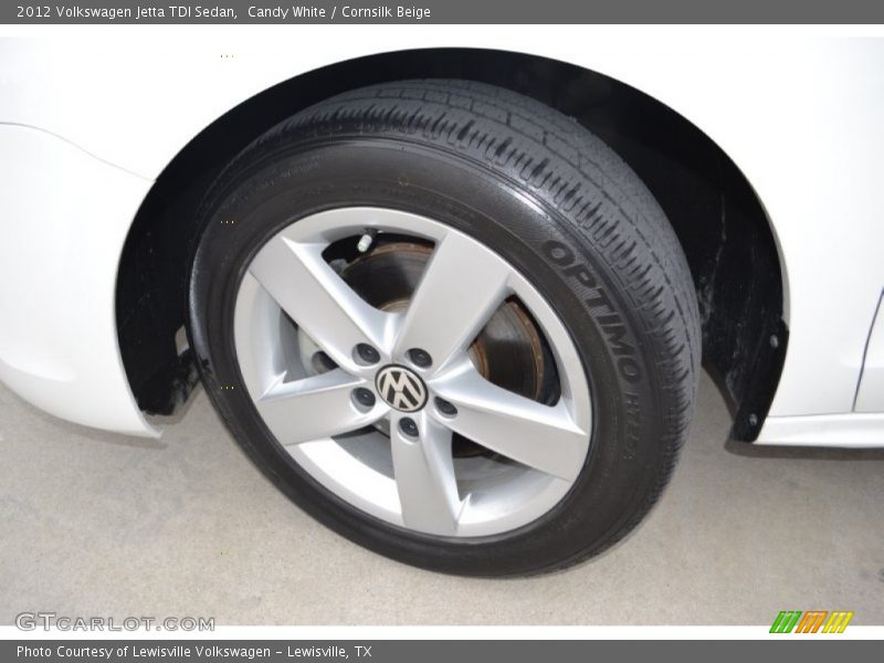 Candy White / Cornsilk Beige 2012 Volkswagen Jetta TDI Sedan