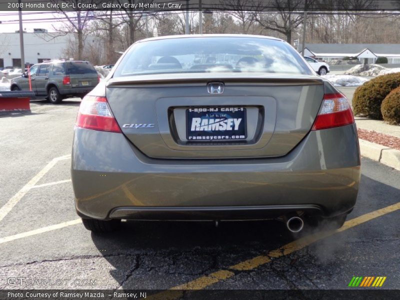 Galaxy Gray Metallic / Gray 2008 Honda Civic EX-L Coupe