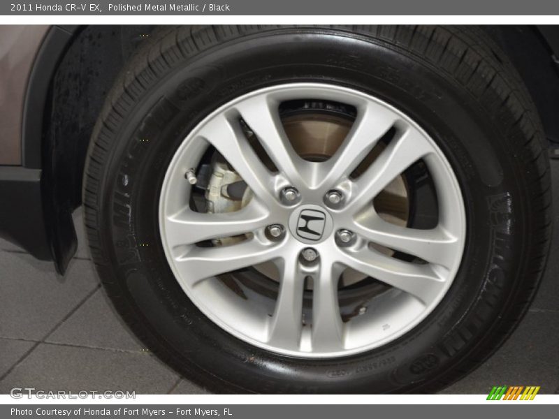 Polished Metal Metallic / Black 2011 Honda CR-V EX