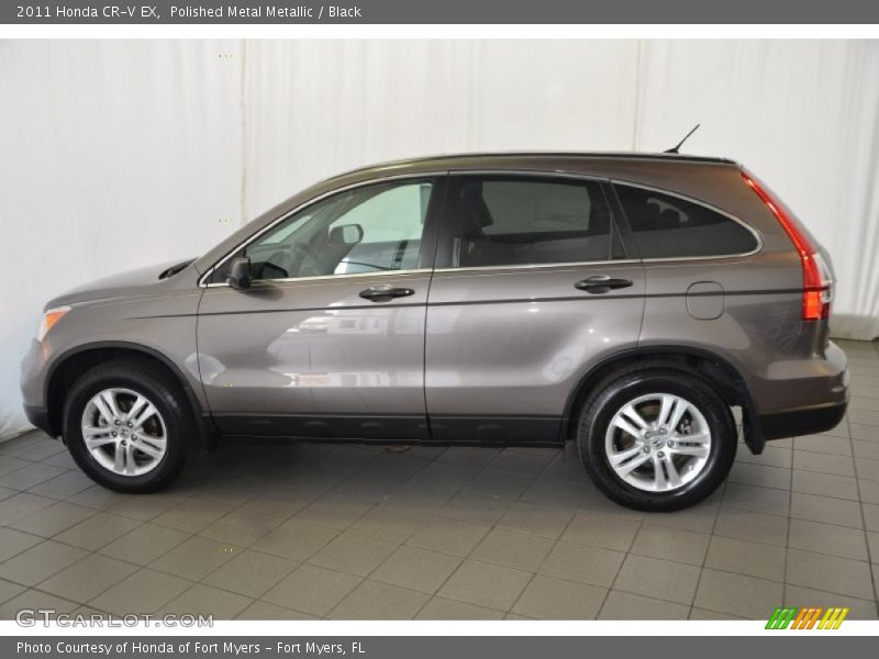 Polished Metal Metallic / Black 2011 Honda CR-V EX