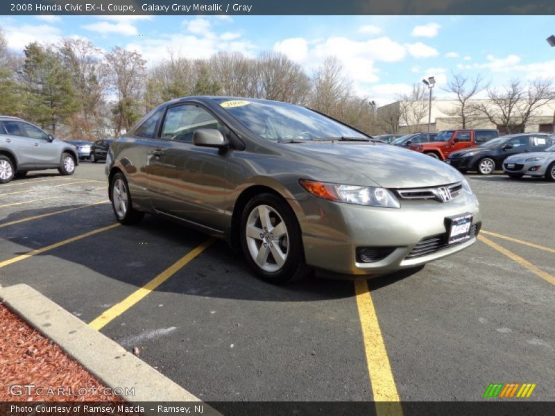 Galaxy Gray Metallic / Gray 2008 Honda Civic EX-L Coupe