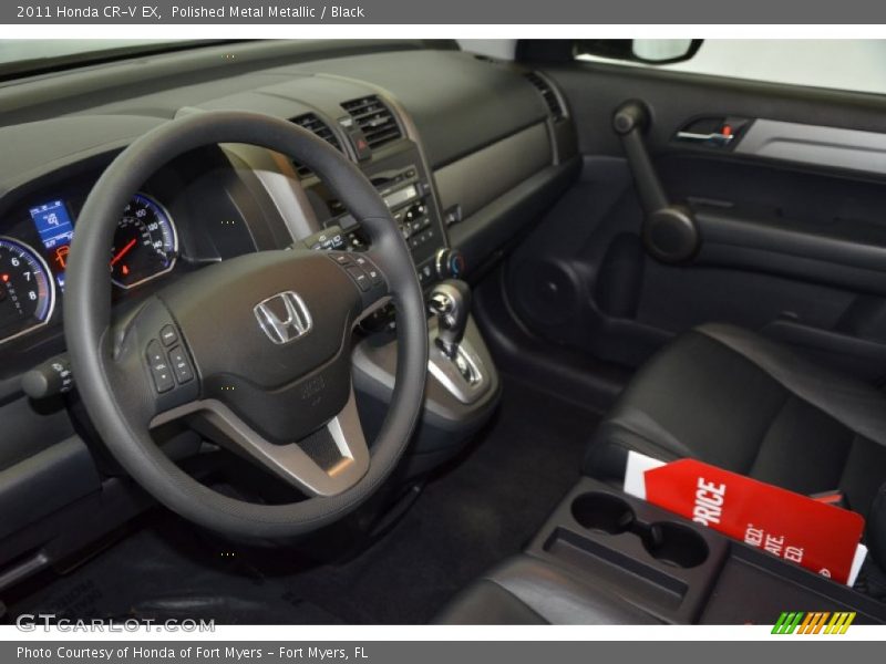 Polished Metal Metallic / Black 2011 Honda CR-V EX