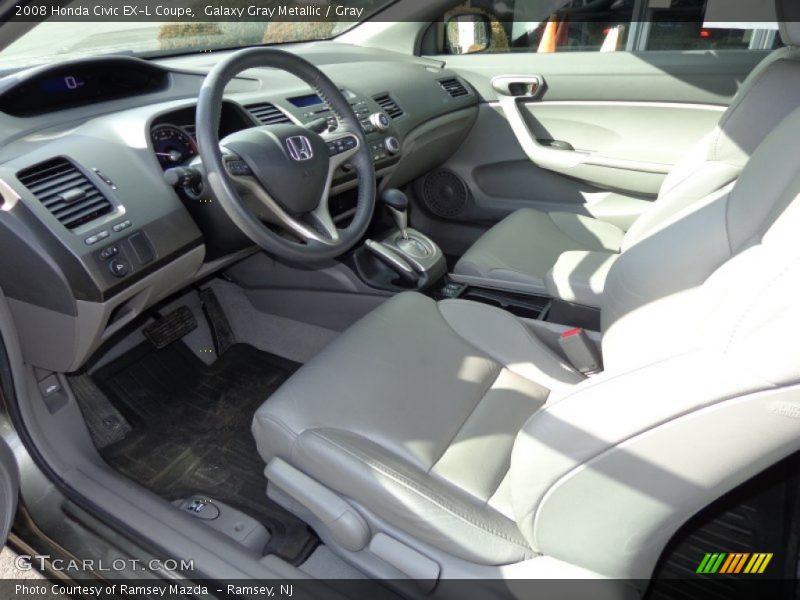  2008 Civic EX-L Coupe Gray Interior