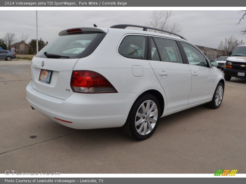 Pure White / Cornsilk Beige 2014 Volkswagen Jetta TDI SportWagen