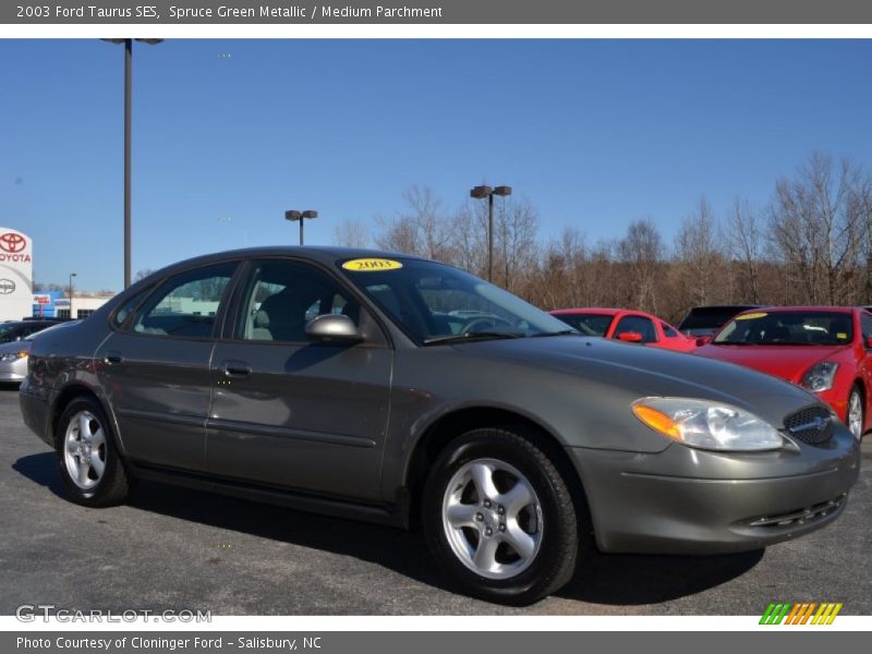 Spruce Green Metallic / Medium Parchment 2003 Ford Taurus SES