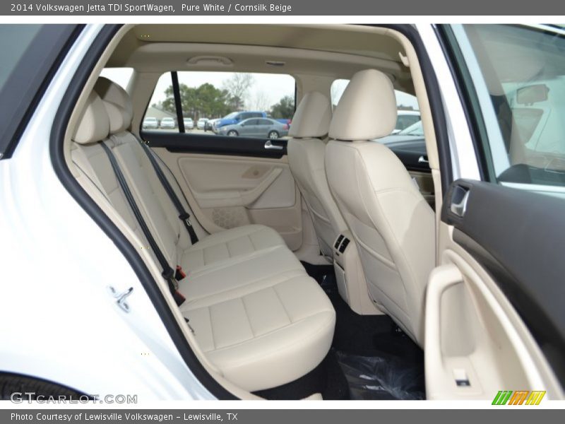 Pure White / Cornsilk Beige 2014 Volkswagen Jetta TDI SportWagen