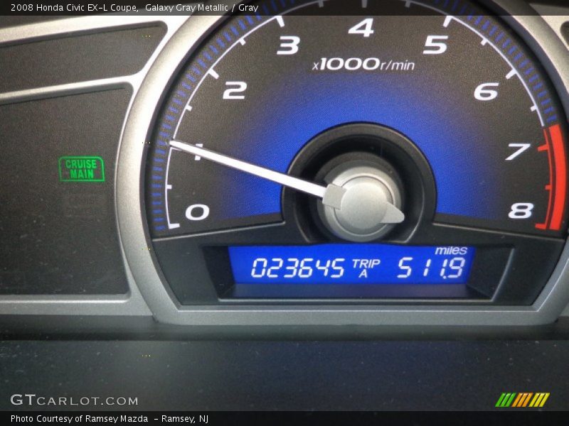 Galaxy Gray Metallic / Gray 2008 Honda Civic EX-L Coupe