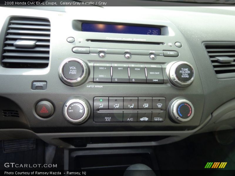 Galaxy Gray Metallic / Gray 2008 Honda Civic EX-L Coupe