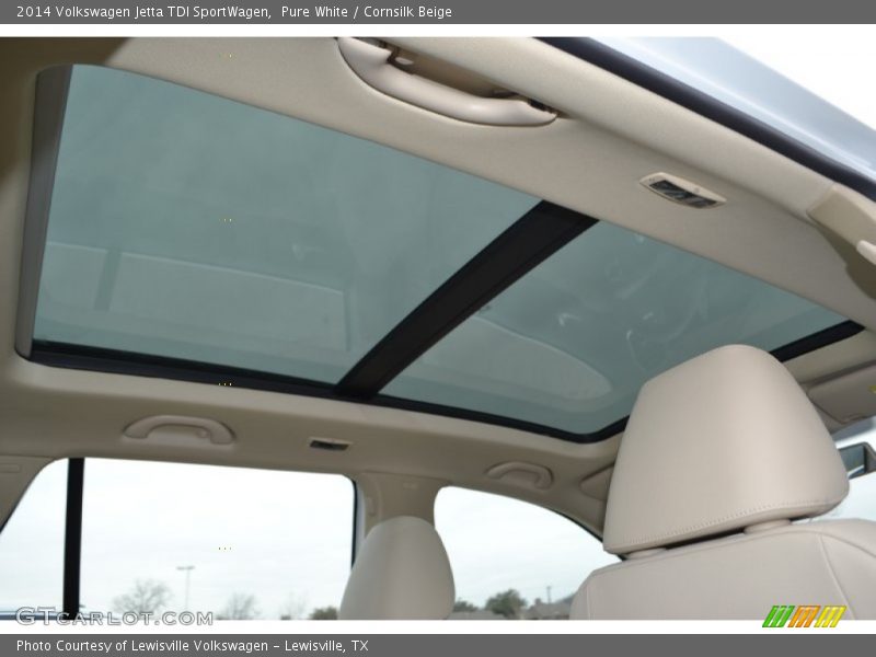 Pure White / Cornsilk Beige 2014 Volkswagen Jetta TDI SportWagen