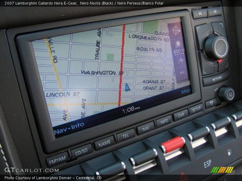 Navigation of 2007 Gallardo Nera E-Gear
