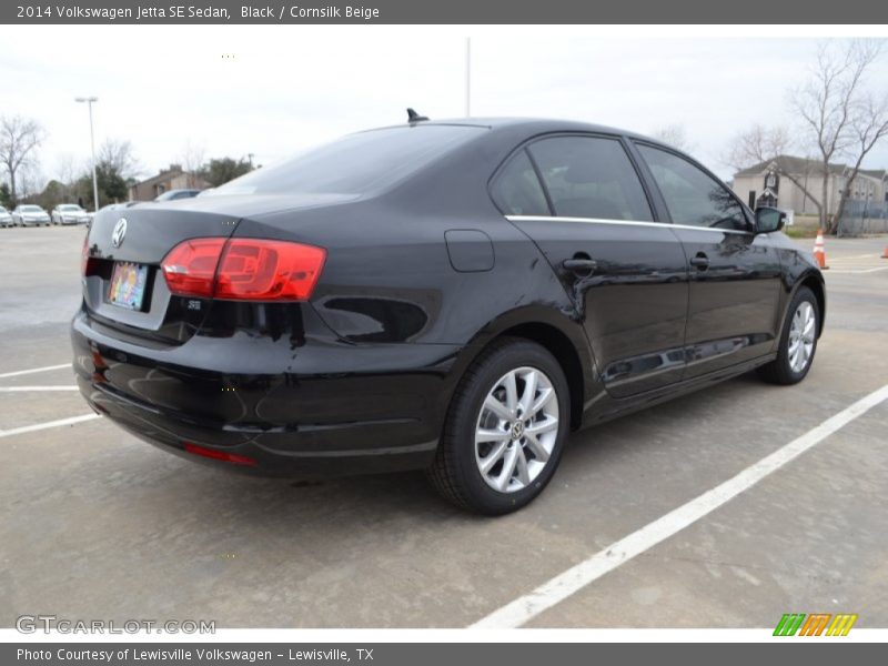 Black / Cornsilk Beige 2014 Volkswagen Jetta SE Sedan