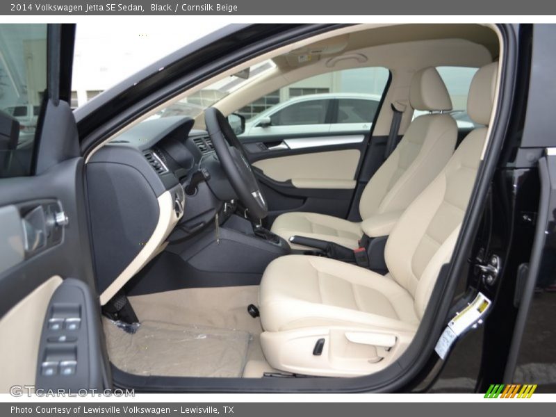 Black / Cornsilk Beige 2014 Volkswagen Jetta SE Sedan