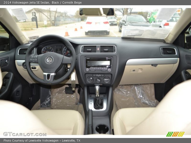 Black / Cornsilk Beige 2014 Volkswagen Jetta SE Sedan