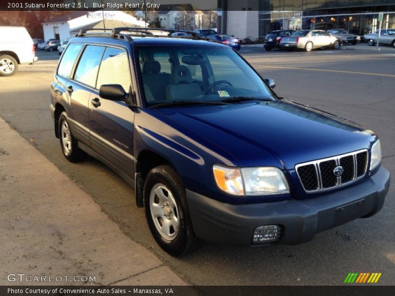 Blue Ridge Pearl / Gray 2001 Subaru Forester 2.5 L