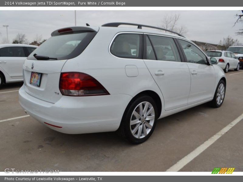 Pure White / Cornsilk Beige 2014 Volkswagen Jetta TDI SportWagen