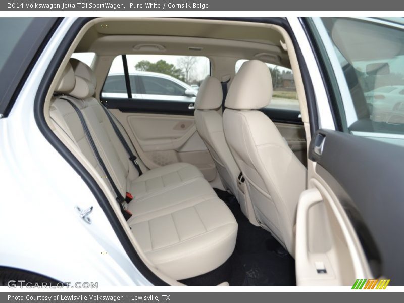 Pure White / Cornsilk Beige 2014 Volkswagen Jetta TDI SportWagen