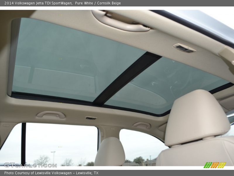 Pure White / Cornsilk Beige 2014 Volkswagen Jetta TDI SportWagen