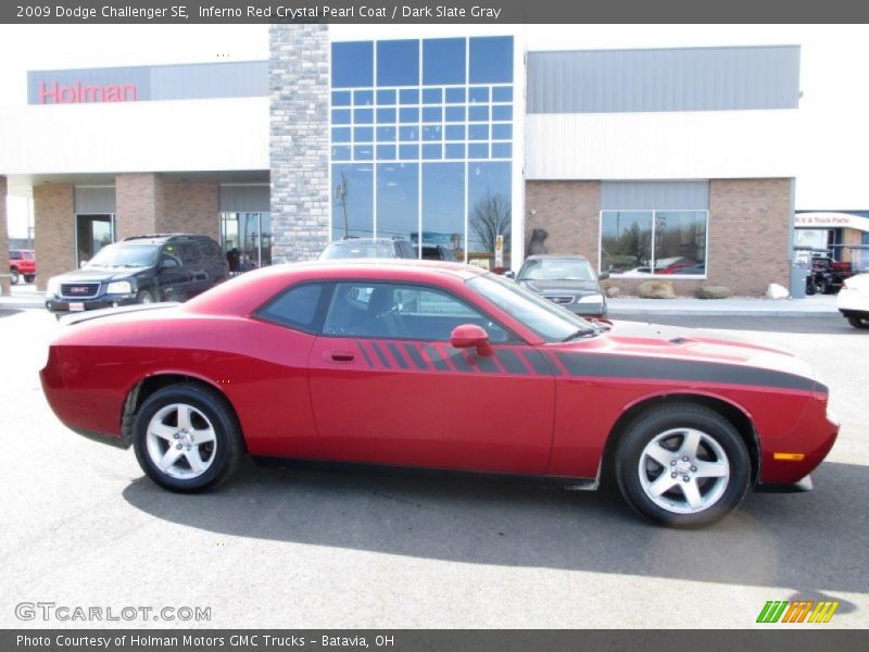 Inferno Red Crystal Pearl Coat / Dark Slate Gray 2009 Dodge Challenger SE