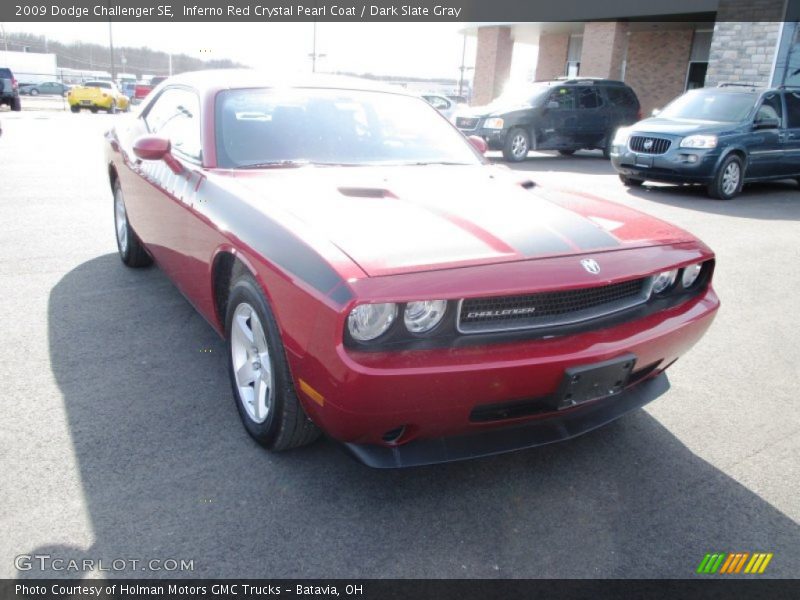 Inferno Red Crystal Pearl Coat / Dark Slate Gray 2009 Dodge Challenger SE