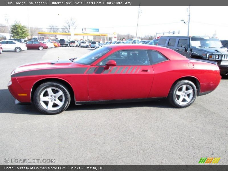 Inferno Red Crystal Pearl Coat / Dark Slate Gray 2009 Dodge Challenger SE