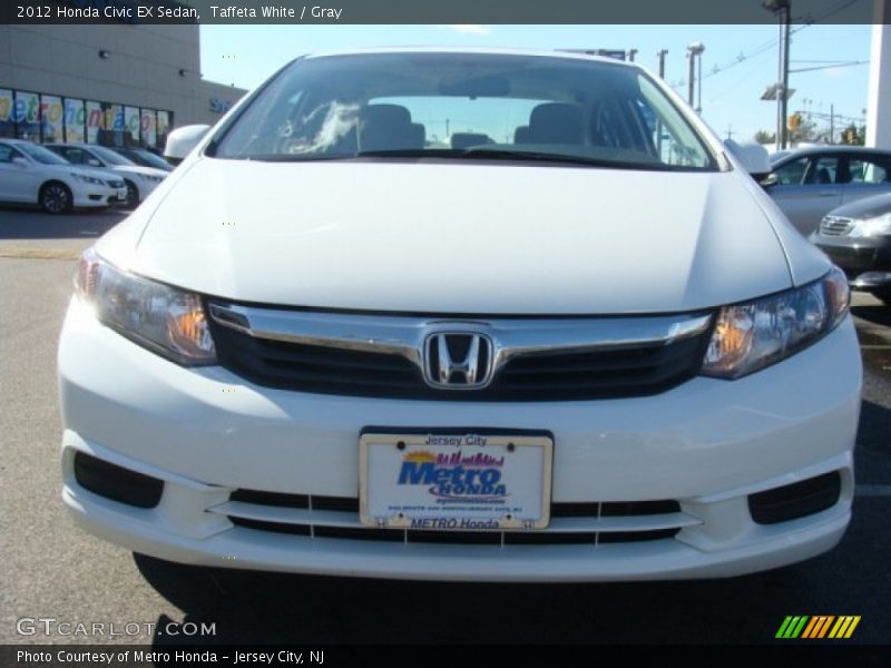 Taffeta White / Gray 2012 Honda Civic EX Sedan