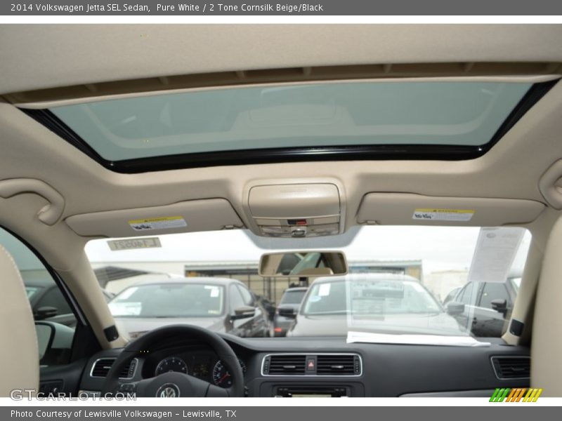 Pure White / 2 Tone Cornsilk Beige/Black 2014 Volkswagen Jetta SEL Sedan