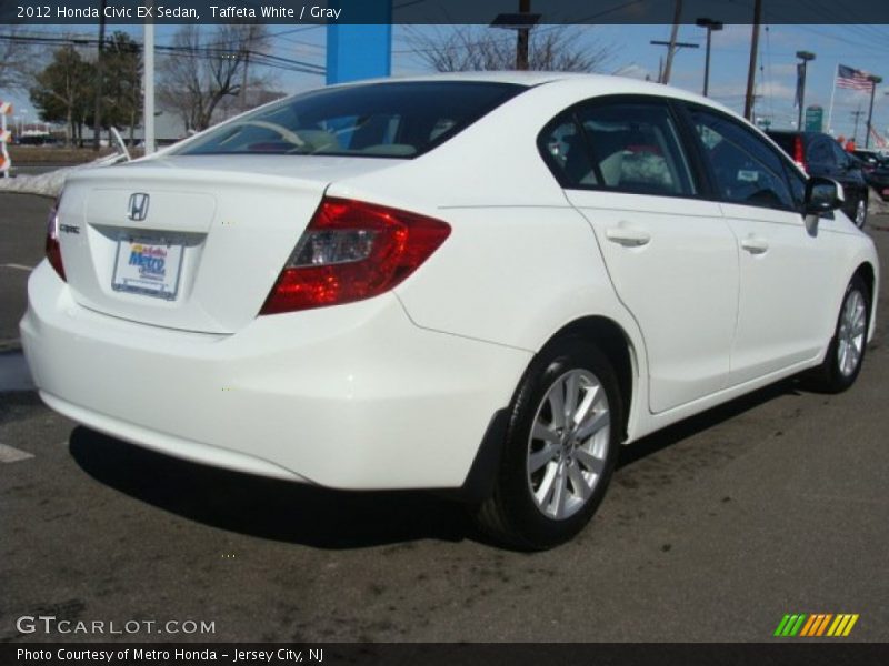 Taffeta White / Gray 2012 Honda Civic EX Sedan