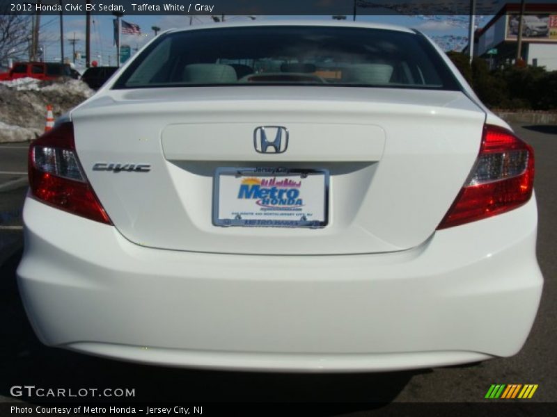 Taffeta White / Gray 2012 Honda Civic EX Sedan