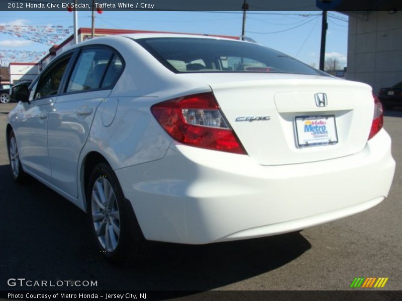 Taffeta White / Gray 2012 Honda Civic EX Sedan