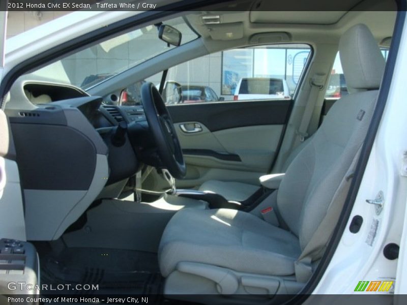 Taffeta White / Gray 2012 Honda Civic EX Sedan