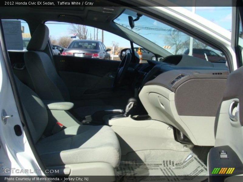 Taffeta White / Gray 2012 Honda Civic EX Sedan