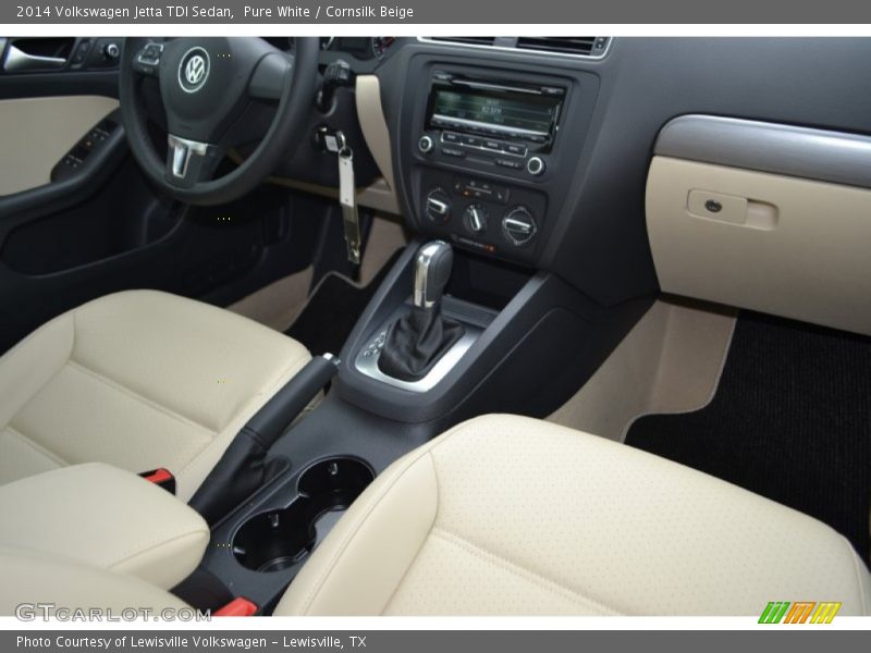 Pure White / Cornsilk Beige 2014 Volkswagen Jetta TDI Sedan