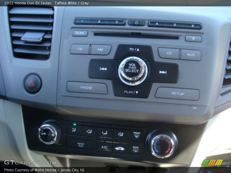 Taffeta White / Gray 2012 Honda Civic EX Sedan