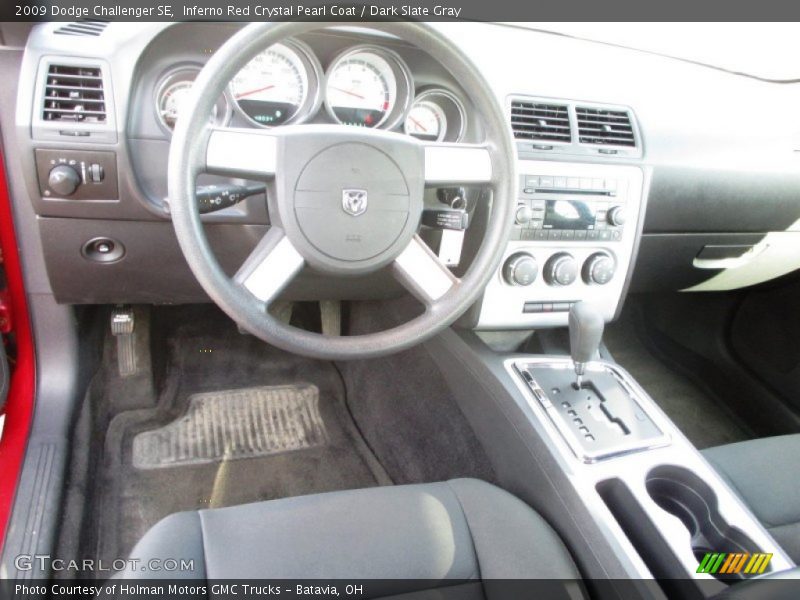 Inferno Red Crystal Pearl Coat / Dark Slate Gray 2009 Dodge Challenger SE