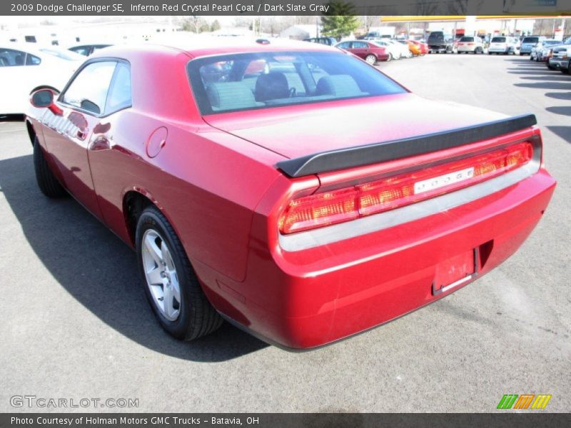 Inferno Red Crystal Pearl Coat / Dark Slate Gray 2009 Dodge Challenger SE