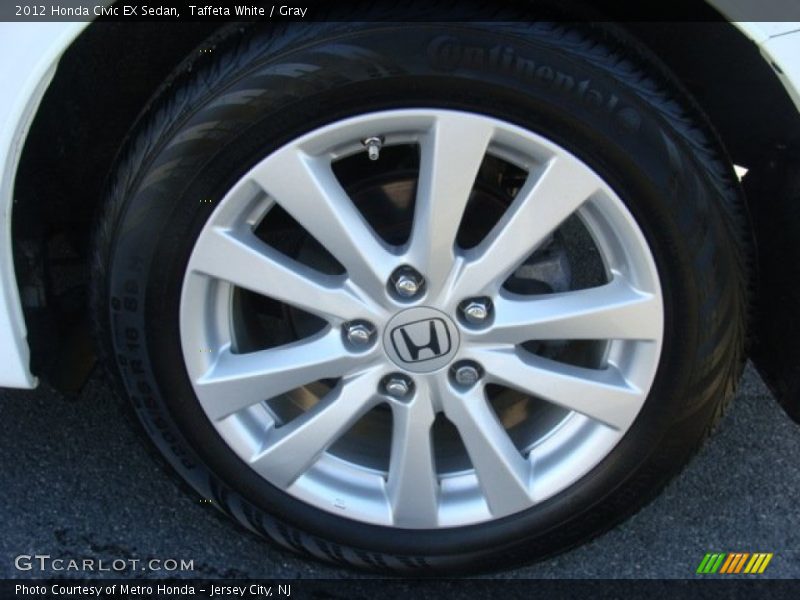 Taffeta White / Gray 2012 Honda Civic EX Sedan
