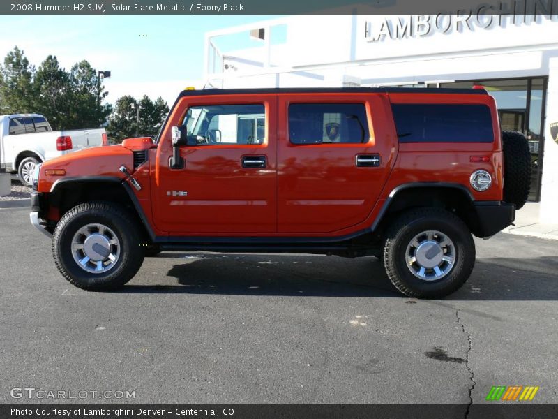 Solar Flare Metallic / Ebony Black 2008 Hummer H2 SUV