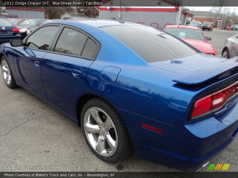 Blue Streak Pearl / Tan/Black 2012 Dodge Charger SXT