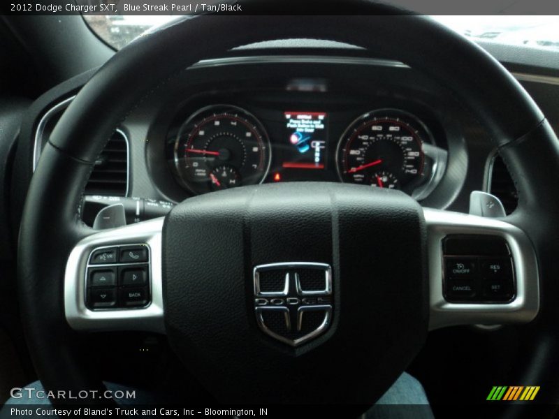 Blue Streak Pearl / Tan/Black 2012 Dodge Charger SXT