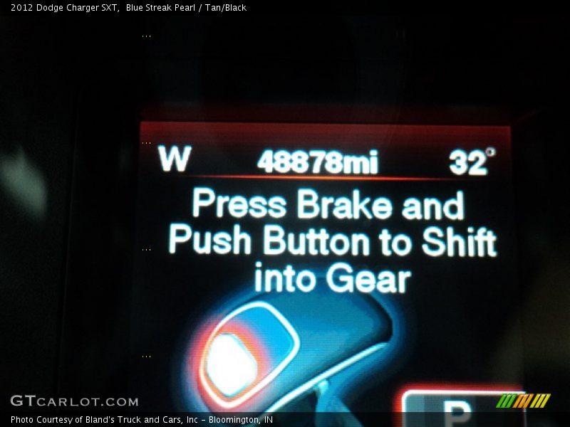 Blue Streak Pearl / Tan/Black 2012 Dodge Charger SXT