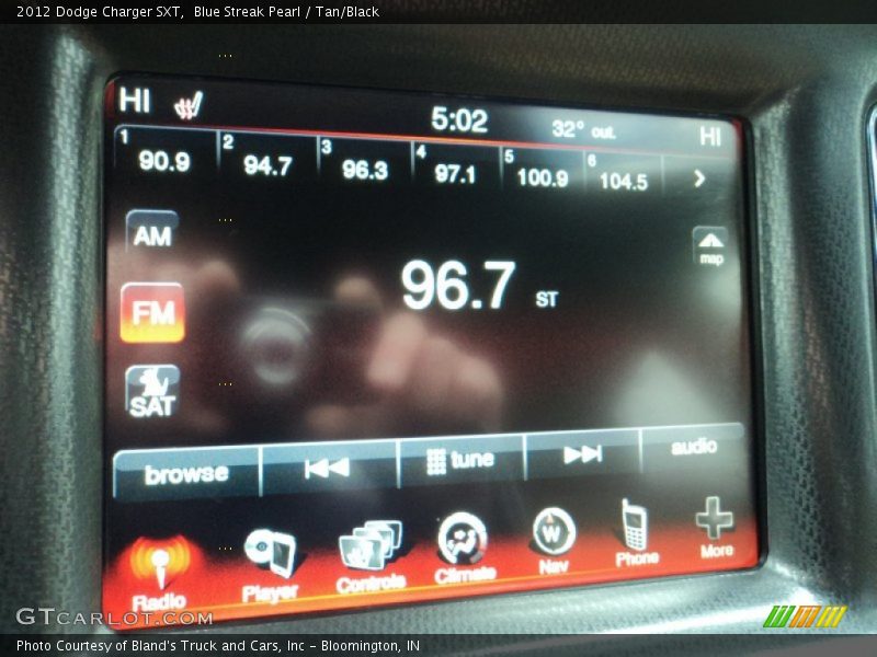 Blue Streak Pearl / Tan/Black 2012 Dodge Charger SXT