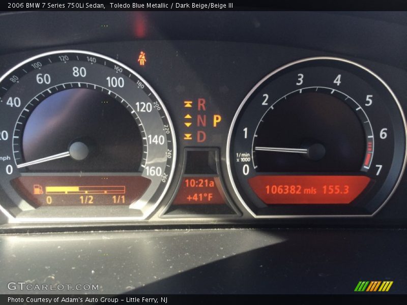 Toledo Blue Metallic / Dark Beige/Beige III 2006 BMW 7 Series 750Li Sedan