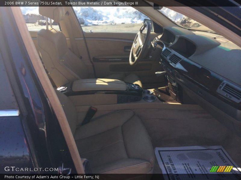 Toledo Blue Metallic / Dark Beige/Beige III 2006 BMW 7 Series 750Li Sedan