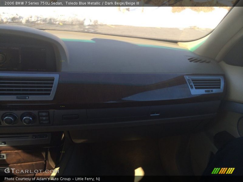 Toledo Blue Metallic / Dark Beige/Beige III 2006 BMW 7 Series 750Li Sedan
