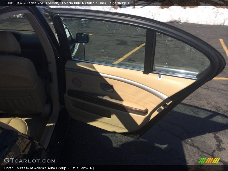 Toledo Blue Metallic / Dark Beige/Beige III 2006 BMW 7 Series 750Li Sedan